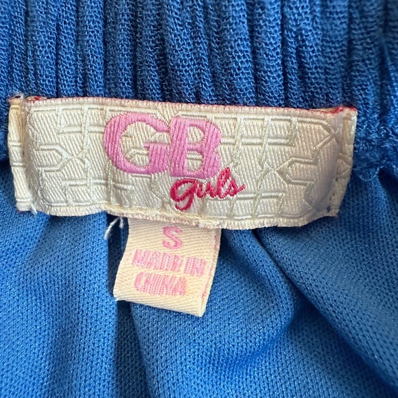 GB Girls Elegant Blue Off-Shoulder Dress - Picture 3 of 6